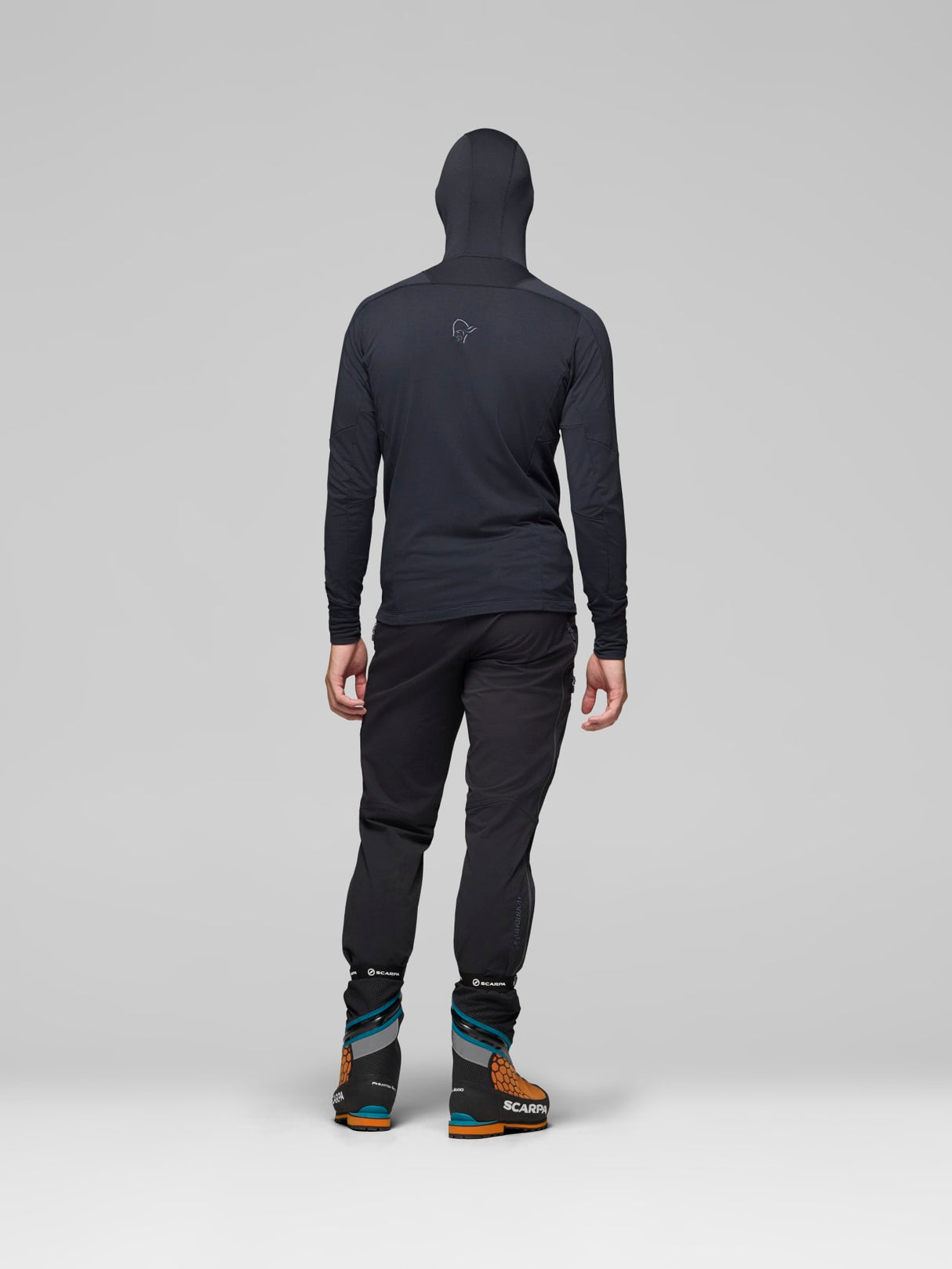 Norrøna Falketind Power Grid Zip Hood (Men's) - Hoody - Hoodie - Hooded - Jacket - Caviar