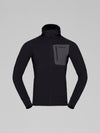 Norrøna Falketind Power Grid Zip Hood (Men's) - Hoody - Hoodie - Hooded - Jacket - Caviar