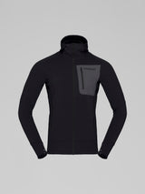 Norrøna Falketind Power Grid Zip Hood (Men's) - Hoody - Hoodie - Hooded - Jacket - Caviar