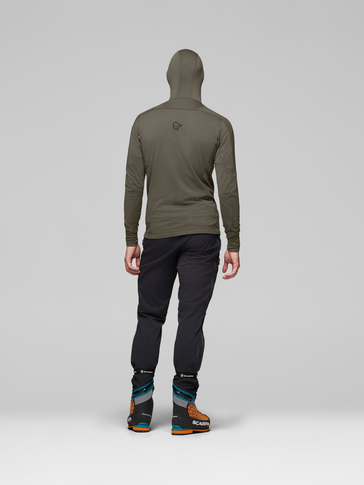Norrøna Falketind Power Grid Zip Hood (Men's) - Hoody - Hoodie - Hooded - Jacket - Beluga