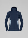 Norrøna Falketind Power Grid Zip Hood (Women's) - Hoodie - Hoody - Hooded - Jacket - Indigo Night - Blue