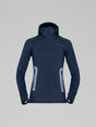 Norrøna Falketind Power Grid Zip Hood (Women's) - Hoodie - Hoody - Hooded - Jacket - Indigo Night - Blue