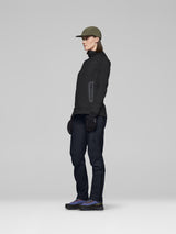 Norrøna Falketind Power Grid Zip Hood (Women's) - Hoodie - Hoody - Hooded - Jacket - Caviar - Black