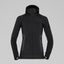 Norrøna Falketind Power Grid Zip Hood (Women's) - Hoodie - Hoody - Hooded - Jacket - Caviar - Black