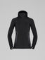 Norrøna Falketind Power Grid Zip Hood (Women's) - Hoodie - Hoody - Hooded - Jacket - Caviar - Black