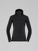 Norrøna Falketind Power Grid Zip Hood (Women's) - Hoodie - Hoody - Hooded - Jacket - Caviar - Black