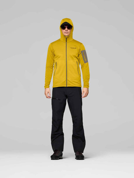 Norrøna Falketind Warm2 Stretch Hood (Men's) - Hoody - Hoodie - Hooded - Jacket - Golden Path - Yellow