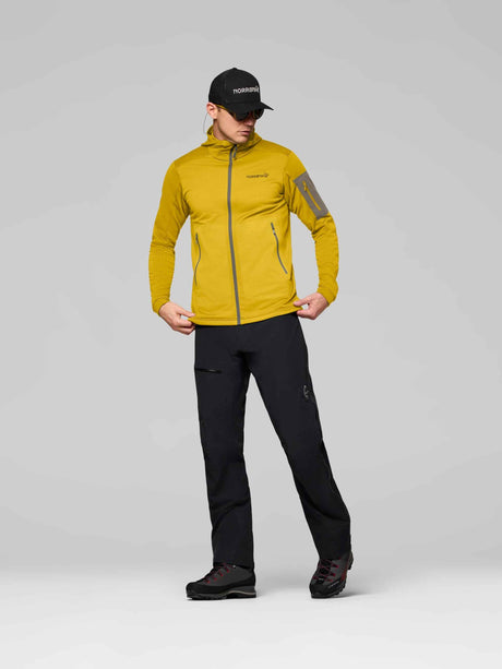 Norrøna Falketind Warm2 Stretch Hood (Men's) - Hoody - Hoodie - Hooded - Jacket - Golden Path - Yellow