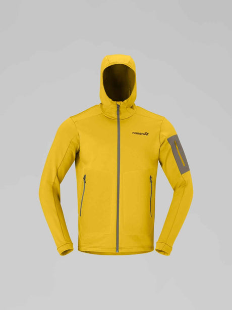 Norrøna Falketind Warm2 Stretch Hood (Men's) - Hoody - Hoodie - Hooded - Jacket - Golden Path - Yellow