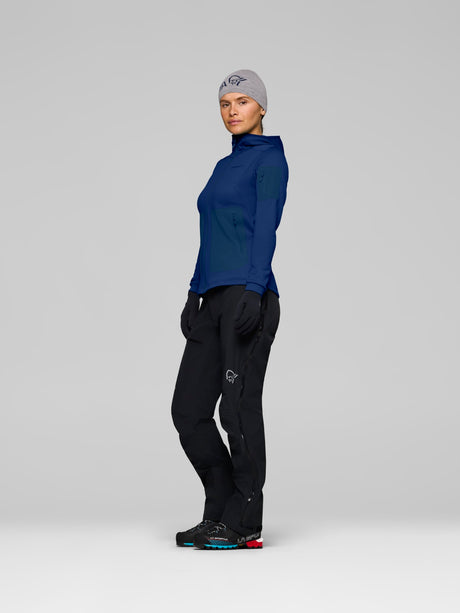 Norrøna Falketind Warm2 Stretch Hood (Women's) - Hoodie - Hoody - Hooded - Jacket - Indigo Night - Blue