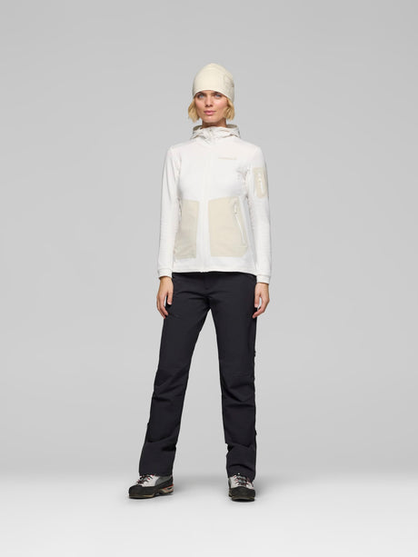 Norrøna Falketind Warm2 Stretch Hood (Women's) - Hoodie - Hoody - Hooded - Jacket - Snow White