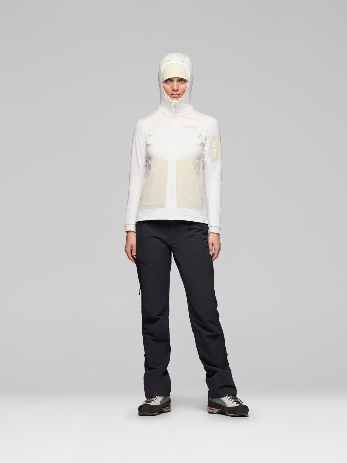 Norrøna Falketind Warm2 Stretch Hood (Women's) - Hoodie - Hoody - Hooded - Jacket - Snow White
