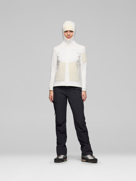 Norrøna Falketind Warm2 Stretch Hood (Women's) - Hoodie - Hoody - Hooded - Jacket - Snow White