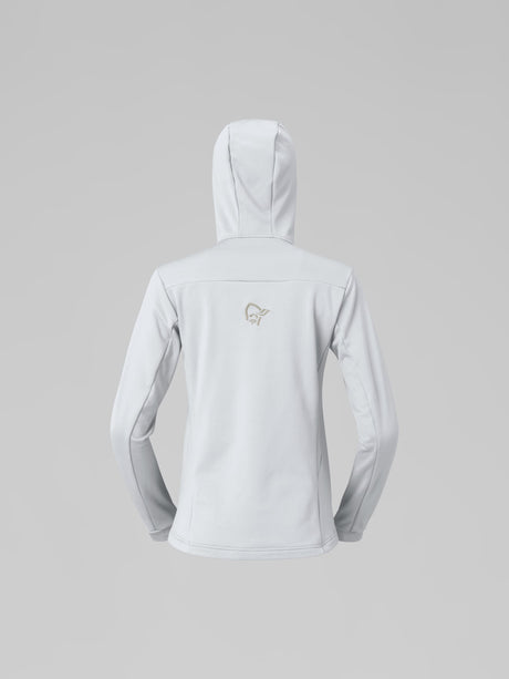 Norrøna Falketind Warm2 Stretch Hood (Women's) - Hoodie - Hoody - Hooded - Jacket - Snow White