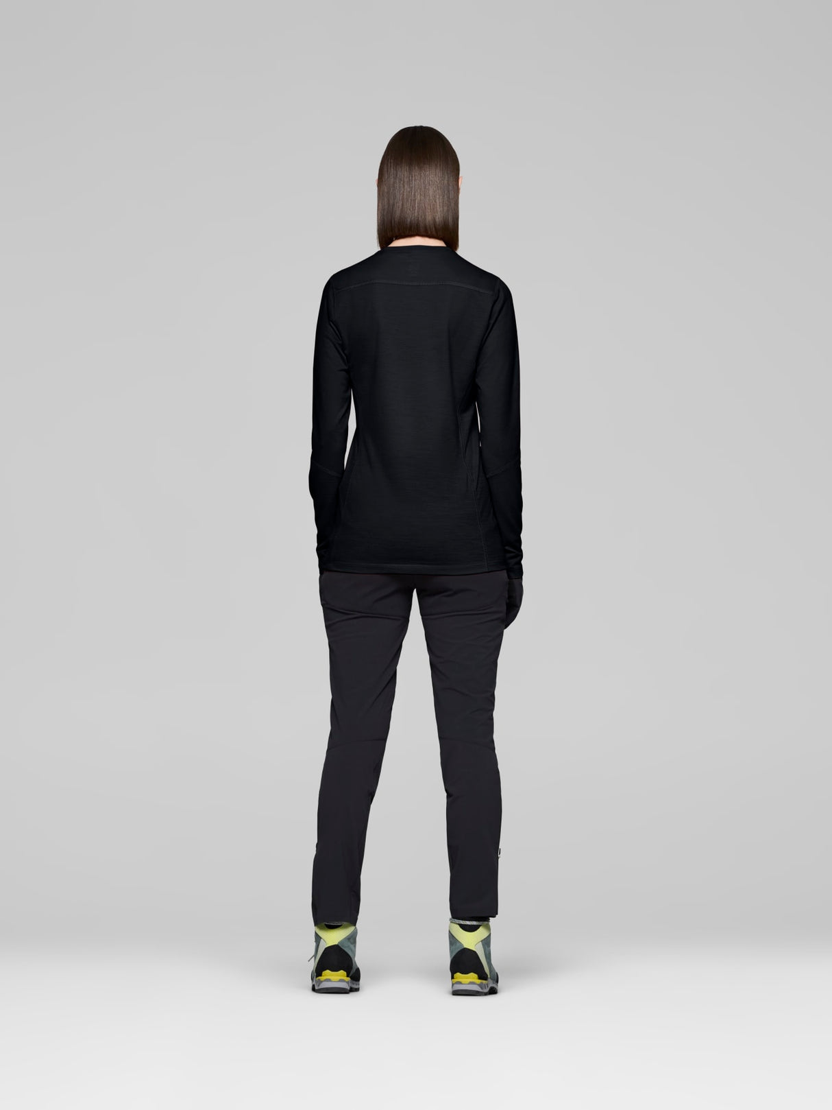Norrøna Falketind EqualiserUll Long Sleeve (Women's) - T-Shirt - Tee Shirt - Caviar - Black