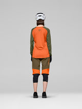 Norrøna Fjørå Equaliser Lightweight Long Sleeve (Women's) - Orange Alert - Olive Green