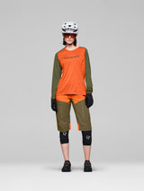 Norrøna Fjørå Equaliser Lightweight Long Sleeve (Women's) - Orange Alert - Olive Green