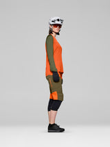 Norrøna Fjørå Equaliser Lightweight Long Sleeve (Women's) - Orange Alert - Olive Green