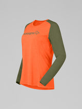 Norrøna Fjørå Equaliser Lightweight Long Sleeve (Women's) - Orange Alert - Olive Green