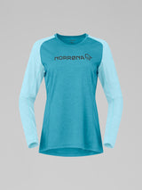 Norrøna Fjørå Equaliser Lightweight Long Sleeve (Women's) - Brittany Blue/Aqua Haze