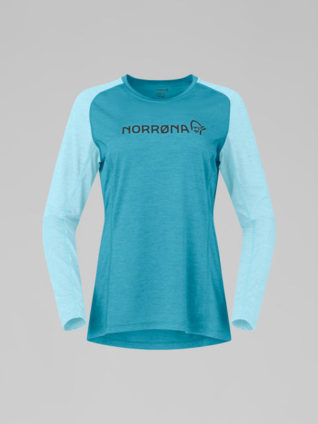 Norrøna Fjørå Equaliser Lightweight Long Sleeve (Women's) - Brittany Blue/Aqua Haze