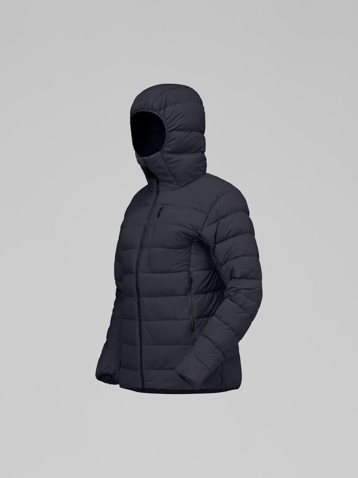 Norrøna Femund Down700 Zip Hood (Women's) - Jacket - Down - Puffer - Caviar - Black