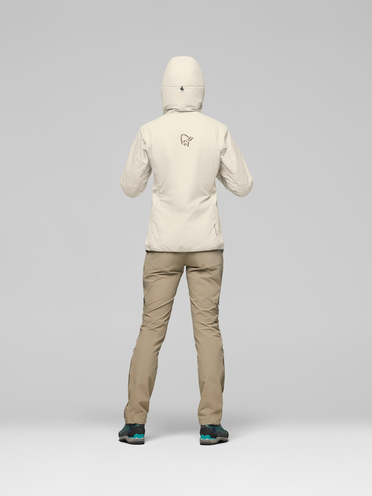 Norrøna Femund Thermo60 Zip Hood (Women's) - Hooded - Hoody - Hoodie - Jacket - Oatmeal - White