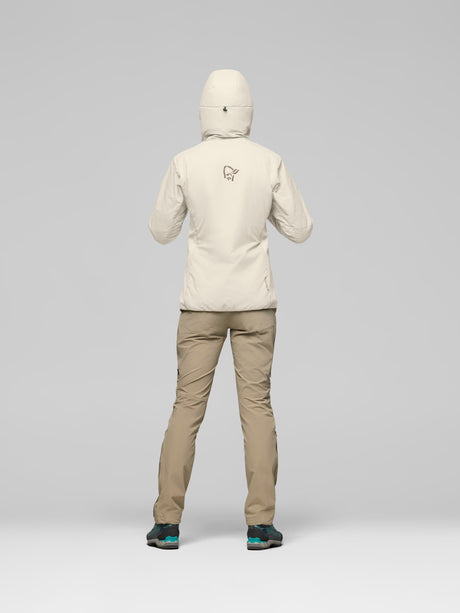 Norrøna Femund Thermo60 Zip Hood (Women's) - Hooded - Hoody - Hoodie - Jacket - Oatmeal - White