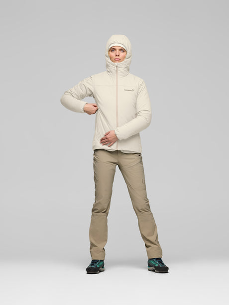 Norrøna Femund Thermo60 Zip Hood (Women's) - Hooded - Hoody - Hoodie - Jacket - Oatmeal - White