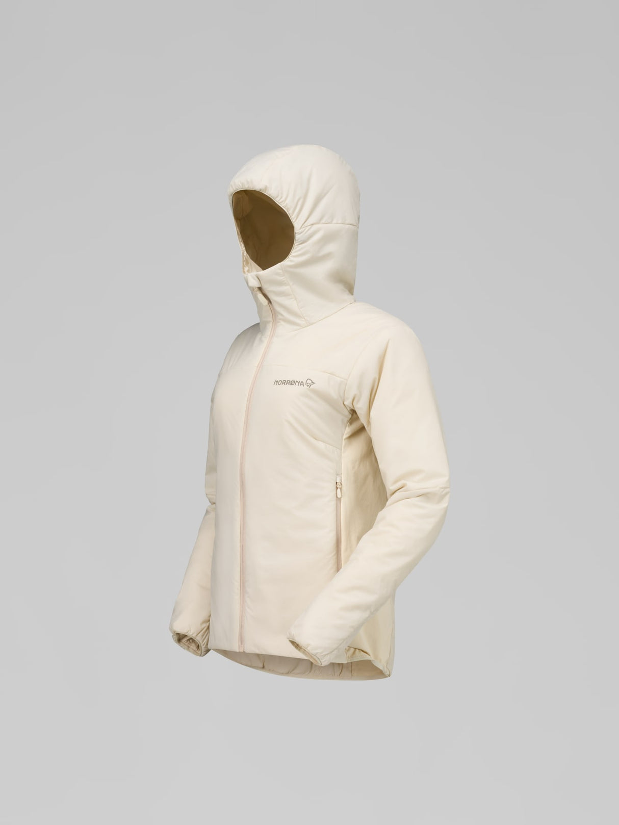 Norrøna Femund Thermo60 Zip Hood (Women's) - Hooded - Hoody - Hoodie - Jacket - Oatmeal - White