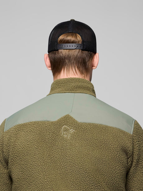 Norrøna /29 Snap Back Trucker Mesh Cap - Olive Night/Caviar Black