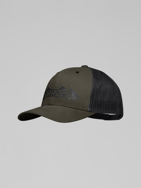 Norrøna /29 Snap Back Trucker Mesh Cap - Olive Night/Caviar Black