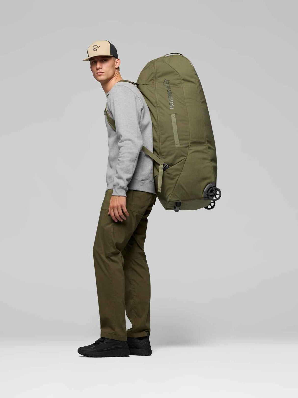 Norrøna 120L Trolley Bag - Luggage - Olive Night - Olive Green