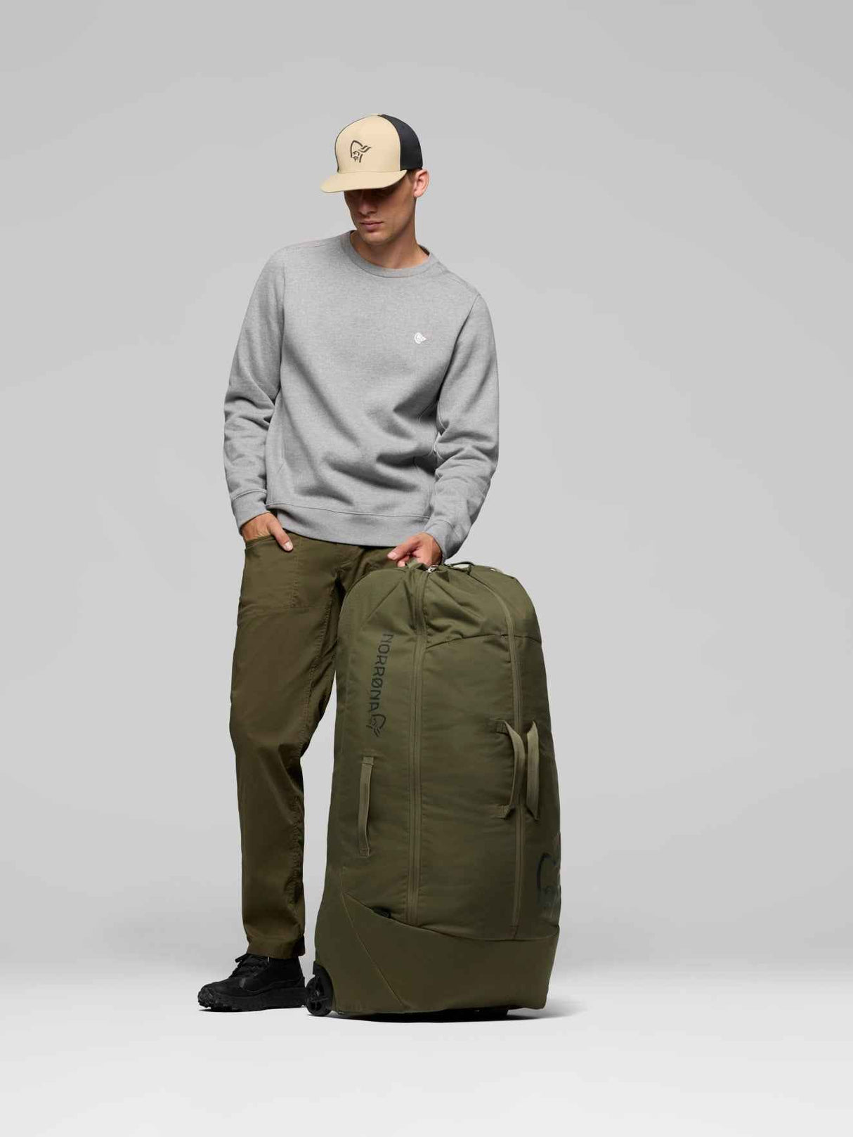 Norrøna 120L Trolley Bag - Luggage - Olive Night - Olive Green