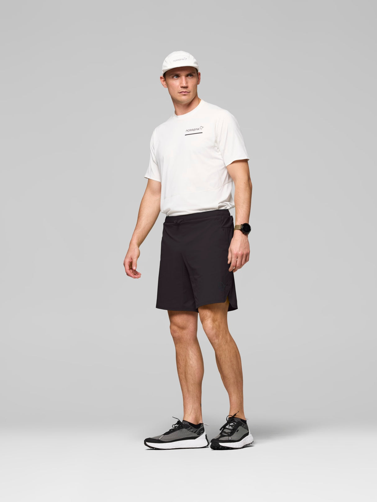 Norrøna Senja Flex1 9" Shorts (Men's) - Caviar - Black