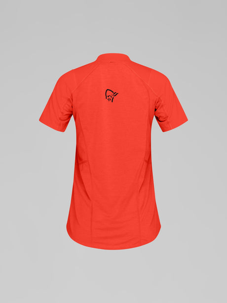 Norrøna Senja Equaliser Lightweight T-Shirt (Women's) - Tee Shirt - Arednalin - Orange - Red