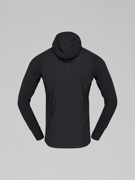 Norrøna Senja Warm1 Hood (Men's) - Hooded - Hoody - Hoodie - Pullover - Sweater - Jumper - Caviar - Black