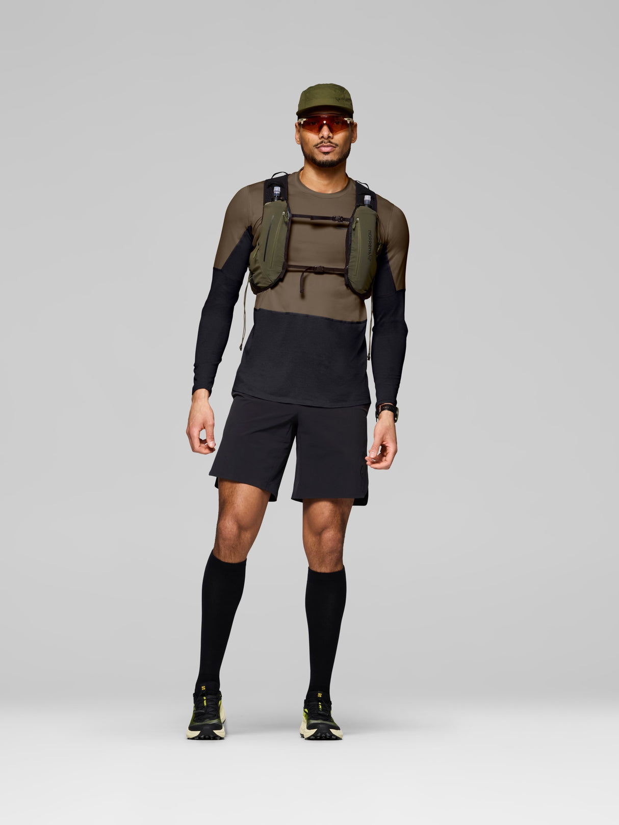 Norrøna Senja Equaliser Lightweight Long Sleeve (Men's) - T-Shirt - Tee Shirt - Shirt - Olive Night - Olive Green