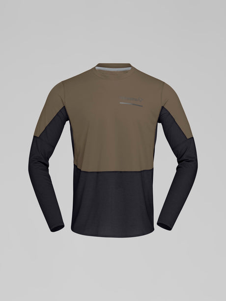 Norrøna Senja Equaliser Lightweight Long Sleeve (Men's) - T-Shirt - Tee Shirt - Shirt - Olive Night - Olive Green