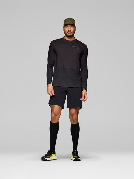 Norrøna Senja Equaliser Lightweight Long Sleeve (Men's) - T-Shirt - Tee Shirt - Shirt - Caviar - Black