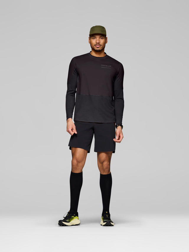 Norrøna Senja Equaliser Lightweight Long Sleeve (Men's) - T-Shirt - Tee Shirt - Shirt - Caviar - Black