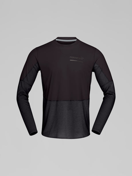 Norrøna Senja Equaliser Lightweight Long Sleeve (Men's) - T-Shirt - Tee Shirt - Shirt - Caviar - Black