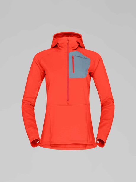 Norrøna Senja Warm1 Hood (Women's) - Half Zip - Hooded - Hoody - Hoodie - Pullover - Jumper - Sweater - Arednalin