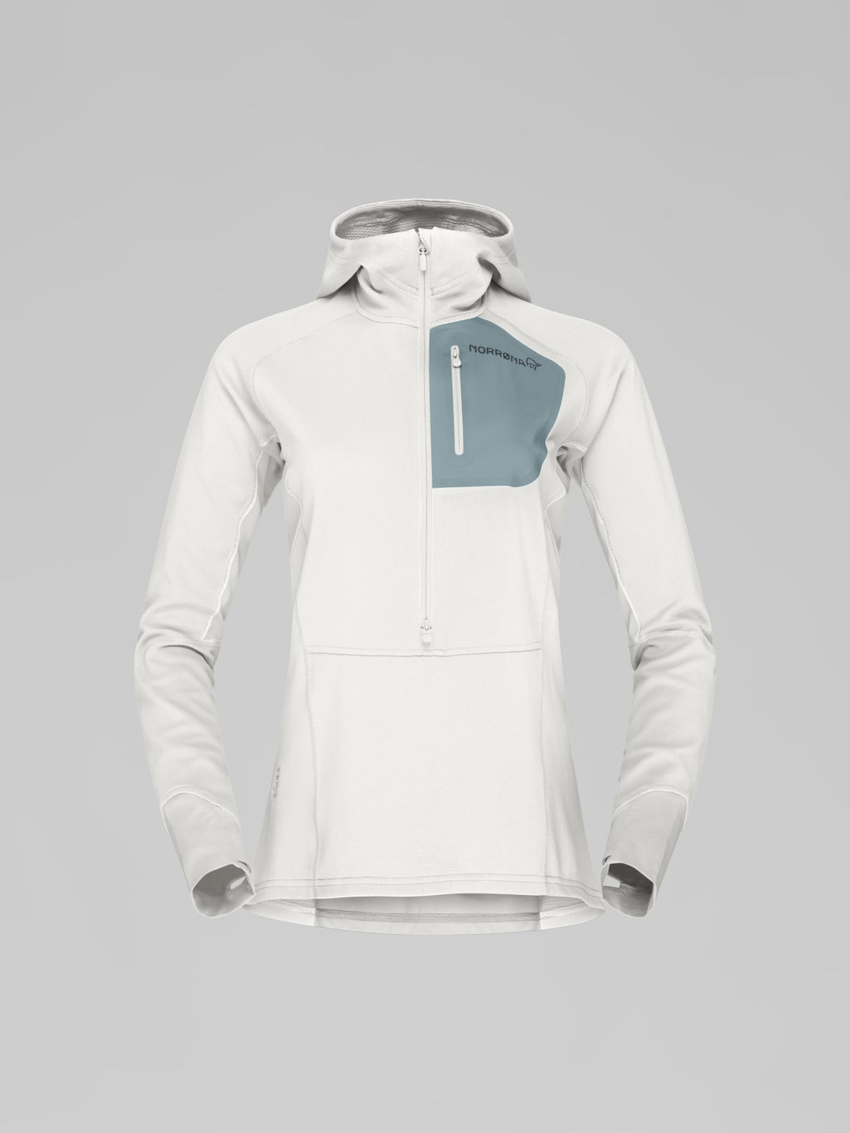 Norrøna Senja Warm1 Hood (Women's) - Snow White/Trooper