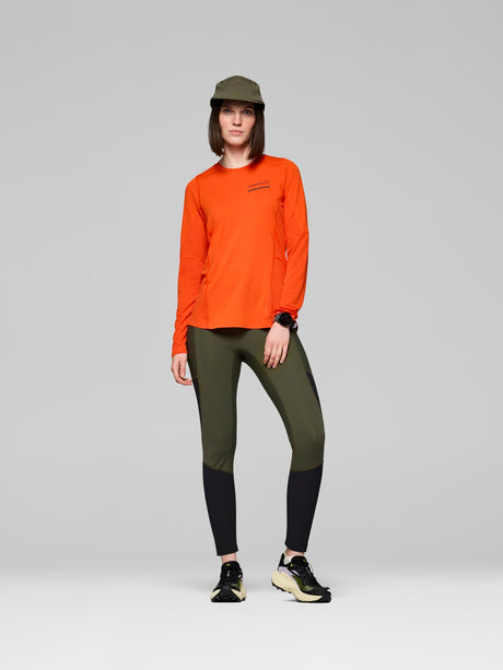 Norrøna Senja Equaliser Lightweight Long Sleeve (Women's) - T-Shirt - Tee Shirt - Shirt - Arednalin - Red - Orange