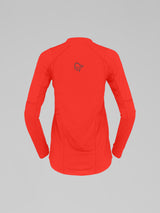 Norrøna Senja Equaliser Lightweight Long Sleeve (Women's) - T-Shirt - Tee Shirt - Shirt - Arednalin - Red - Orange