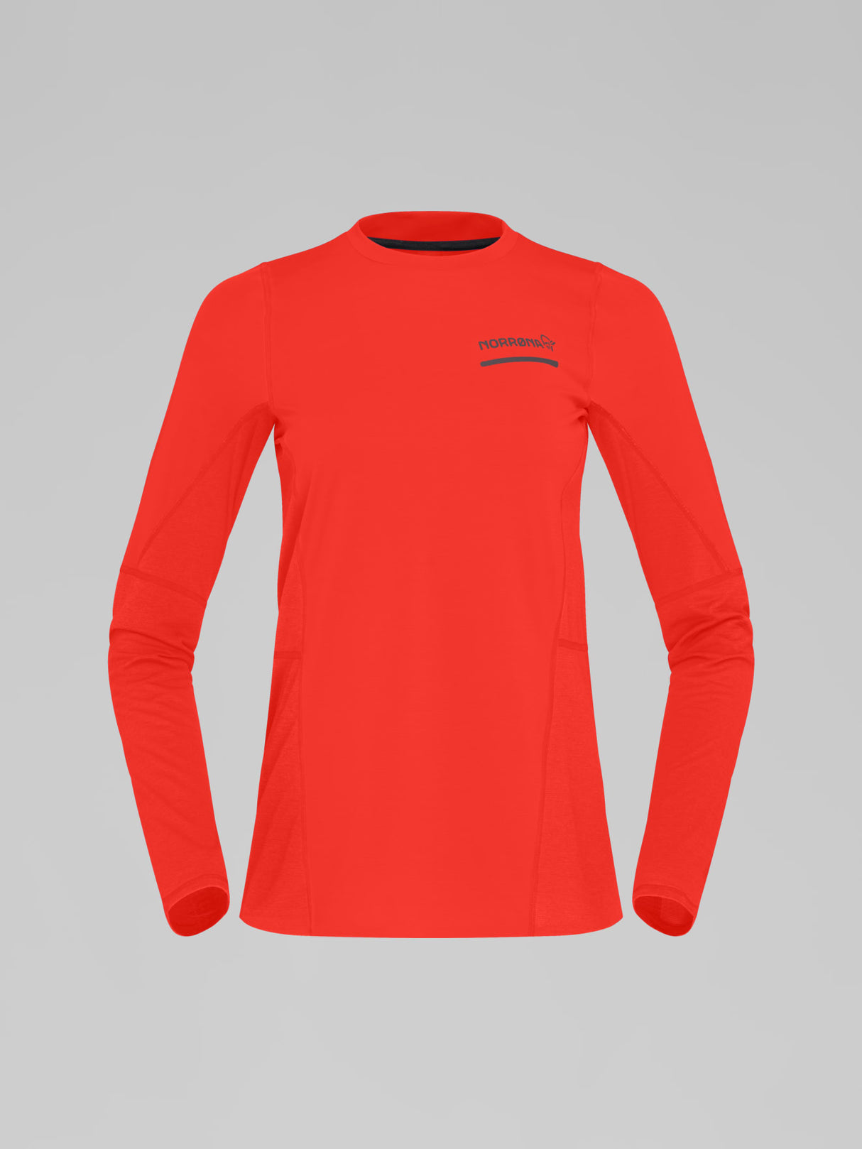 Norrøna Senja Equaliser Lightweight Long Sleeve (Women's) - T-Shirt - Tee Shirt - Shirt - Arednalin - Red - Orange