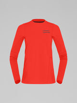 Norrøna Senja Equaliser Lightweight Long Sleeve (Women's) - T-Shirt - Tee Shirt - Shirt - Arednalin - Red - Orange