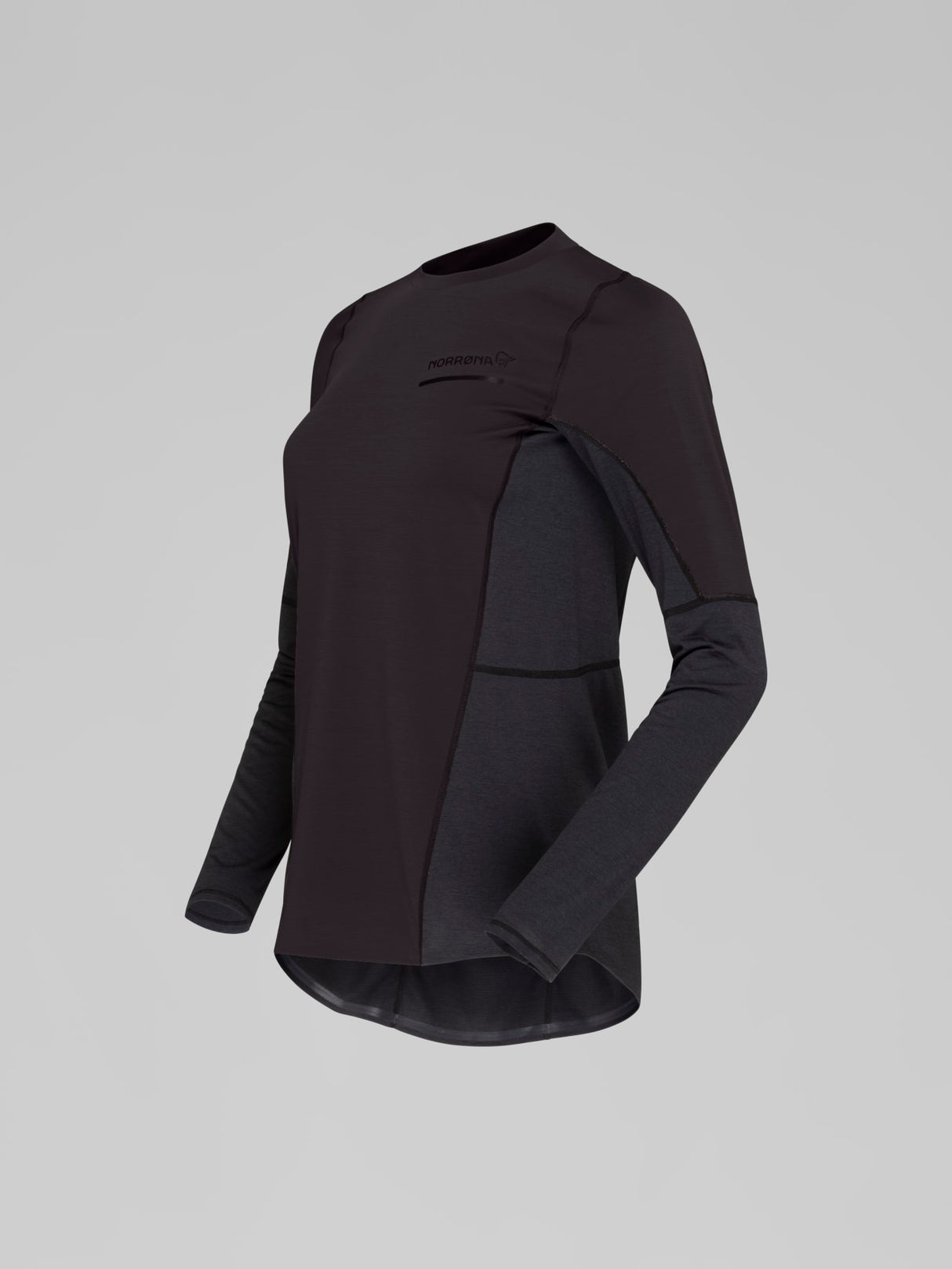 Norrøna Senja Equaliser Lightweight Long Sleeve (Women's) - T-Shirt - Tee Shirt - Shirt - Caviar - Black