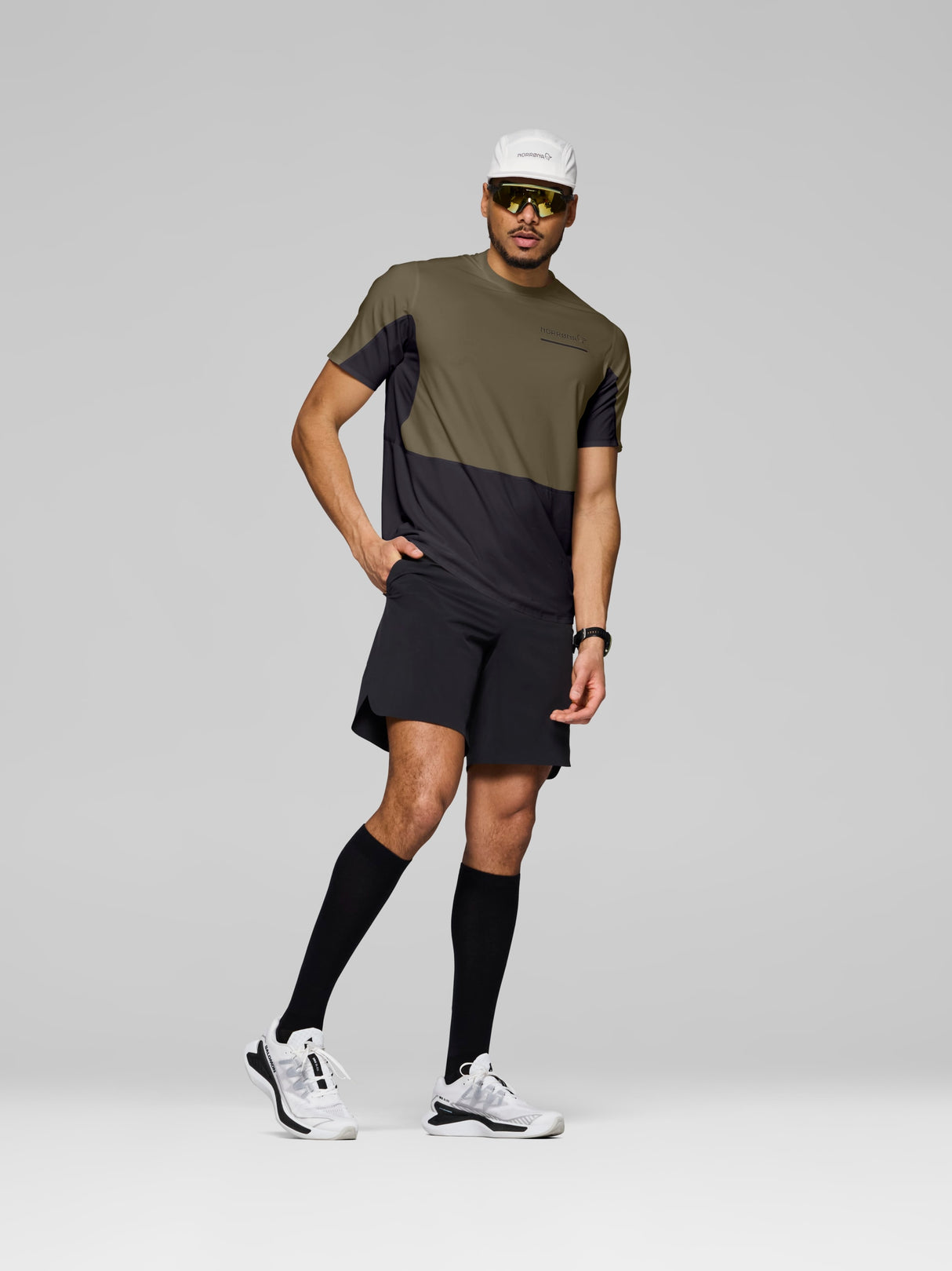 Norrøna Senja Equaliser Lightweight T-Shirt (Men's) - Tee Shirt - Shirt - Olive Night - Olive Green